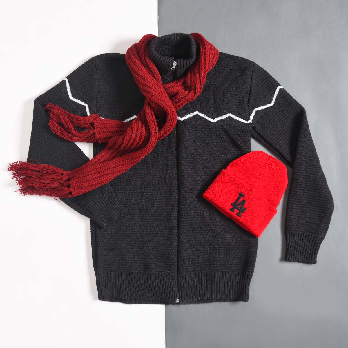 سوئیشرت بافت مردانه مدل Scott