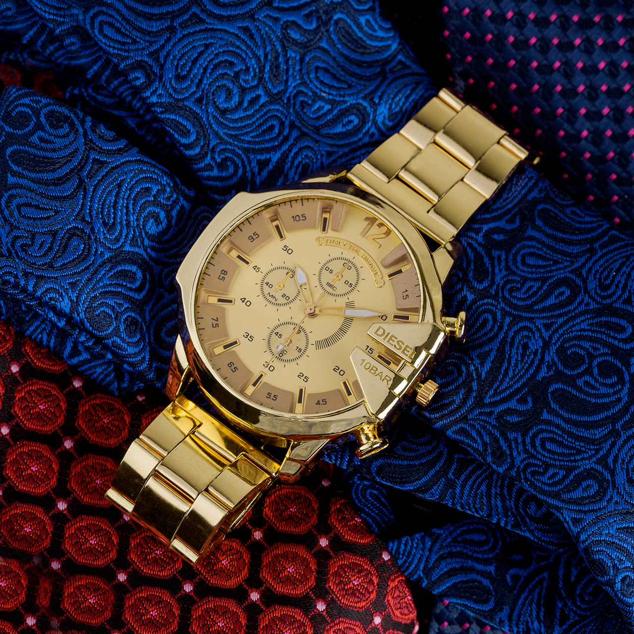 ساعت مچی DIESEL مردانه طلایی صفحه طلایی مدل U700