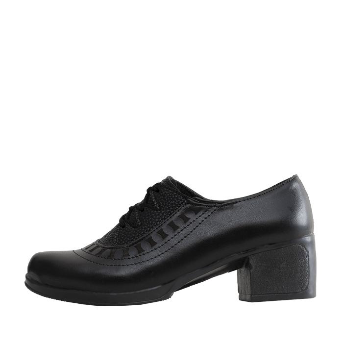 کفش رسمی مشکی بندی زنانه مدل Dorsa