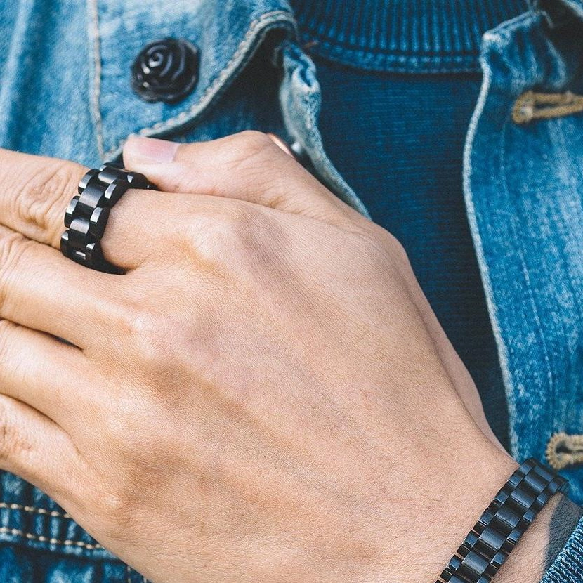 انگشترمردانه مشکی مدل Rolex