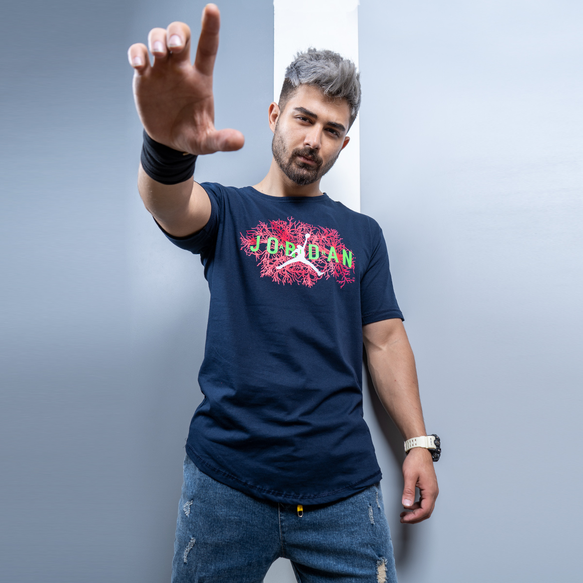 تیشرت Jordan مردانه سرمه ای مدل SAMSEN